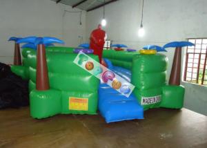 China 0.45mm PVC Tarpaulin Inflatable Amusement Park Turtle Playground With Slide And Tunnels on sale
