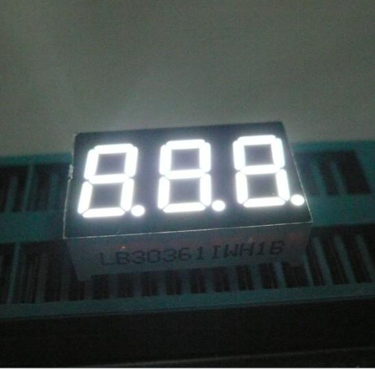 Three Digit 7 Segment Led Display Pure White Small Seven Segment Display For