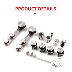Functional Glass Bathroom Screen Sliding Hardware Set with Stainless Steel 304