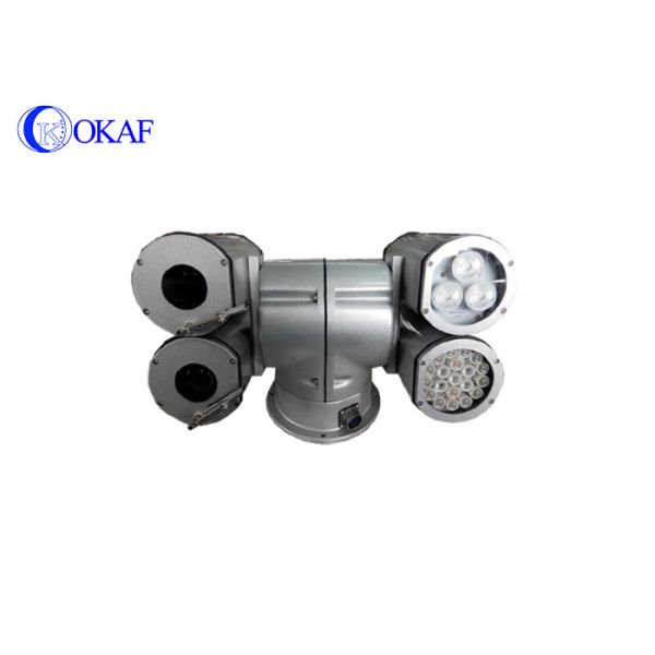 Quality High Speed Thermal PTZ Camera Infrared Four Sensor Integrated With LED Lights wholesale