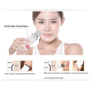 Home Use Ultrasonic Skin Scrubber Face Spatula Skin Rejuvenation Device