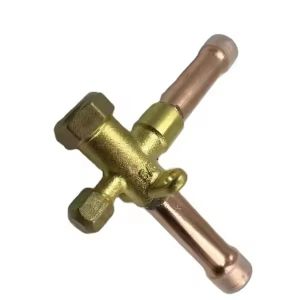 90 Degree Brass Split Valve Air Conditioner Valve and AC Service Valve