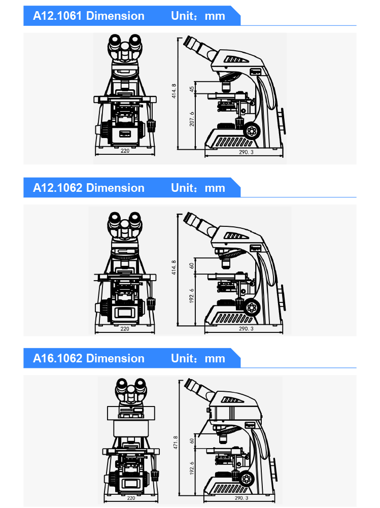 Opto-Edu A12.1061 Abbe Condenser Binocular 22mm Laboratory Biological Microscope