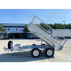 10x6 Hydraulic Tipper Trailers Durable Galvanized Cage Trailer Compact