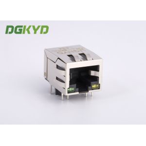 Right Angle shielded 8p8c Communication RJ45 port with Transformer, G/Y