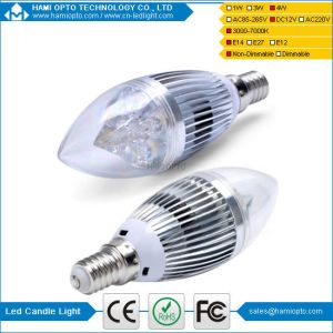 Cheap 2700 - 6500K Solar LED Candle Bulb with 4W Power and 340 Luminous Flu for sale