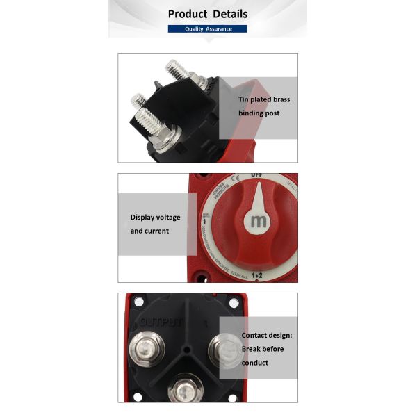 6007 Battery Switch Isolator Battery Disconnect Switch For Marine Electric Control Boat Marine