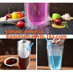 Juice Drink Pouches Heavy Duty Hand-held Reclosable Zipper bags Stand-up Heat