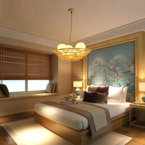 Create Design Rattan Birl egg Pendant Lamp For Indoor Home Kitchen Lighting