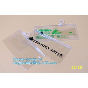 oxo biodegradable clear pvc slider zip bags, stationery handle bags with slider