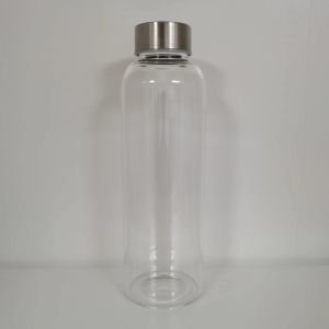 China Hot Stamping Super High Borosilicate Material Water Cup with Stainless Steel Lid on sale