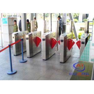 Cheap Qr code reader Baffle Flap Barrier Gate , Gym / stadium turnstile gate systems for sale