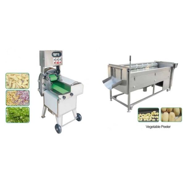 Multifunctional Vegetable Processing Equipment / Potato Chips Cutter Strip French Fries Making Machine