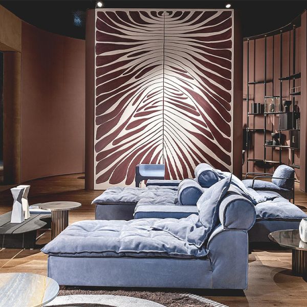 Italian Design Fabric Modular Sofas Set Luxury Living Room Sofas Combination Fabric Sofas Couch Set
