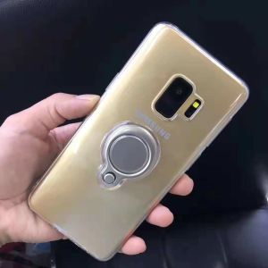 Color Clear Ring Magnetic Car Mount Holder Soft TPU Case Back Cover For Xiaomi