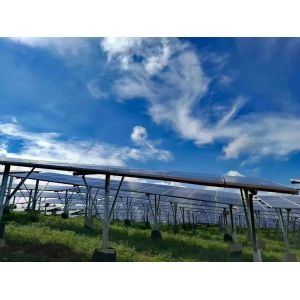 Silver Solar Panel Ground Mounting Systems Support Structure Photovoltaic Stents