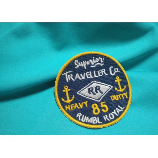 Quality Customized Silk / Nonwoven Embroidered Uniform Patches Military Hat Patches wholesale