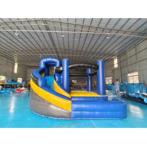China Fireproof Commercial Inflatable Bouncer Moonwalk Cartoon Theme With Rotary Slide Combo on sale