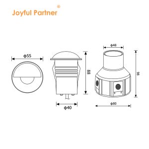 Recessed LED Underground Light Semi Shading Side Emitting IP67 In Ground LED