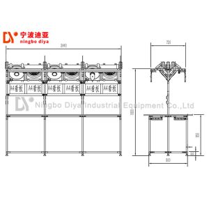 Double Side Production Work Tables , Customized HI Q Line Pipe Workbench
