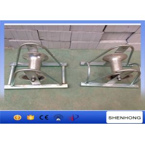 China Straight Line Electrical Cable Roller Aluminum Wheel Galvanized φ140x160mm on sale