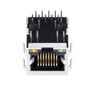 Single Port POE RJ45 Connector with Gigabit Integrated Magnetics LPJG0928GENL