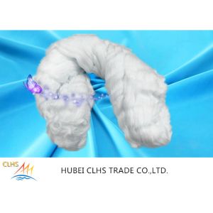 100 Percent Poly Polyester Twisted Yarn In Hank , Optical White Polyester Staple