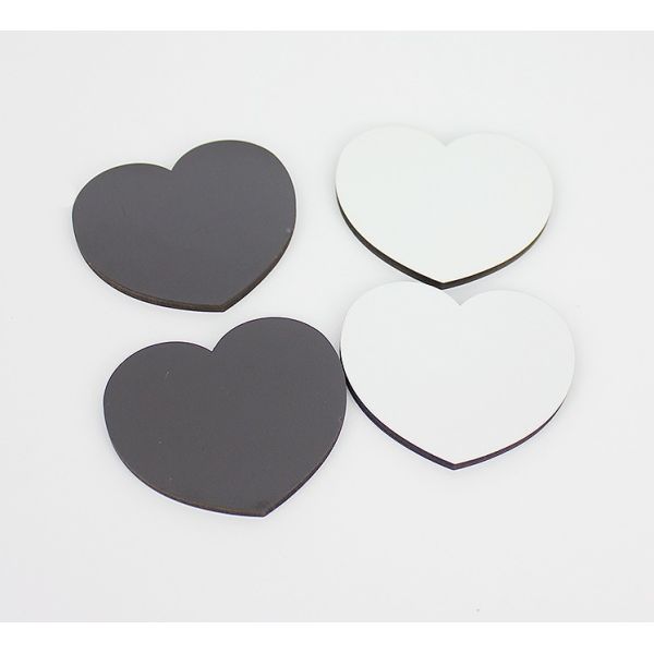 Wholesale Heart Shape 60x54mm Sublimation Blank Fridge Magnet for Household Appliances Decorating Accessories
