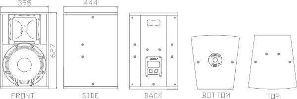 13 inch pro 2 way loudspeaker system TA-13