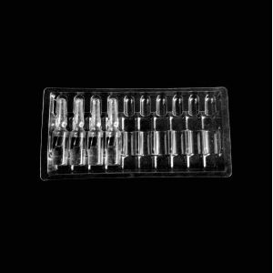 Custom Clear Plastic Ampoule Tray Blister Packaging In PVC PET PETG ESD
