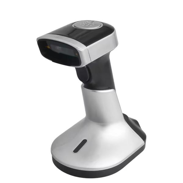 Handheld Barcode Scanner 1D Qr Code With Charging Stand USB Wireless Bluetooth
