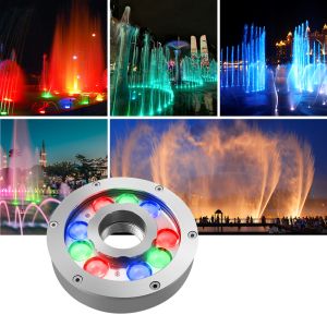 LED Fountain Lights IP68 Structure Waterproof RGB Color Change External Control