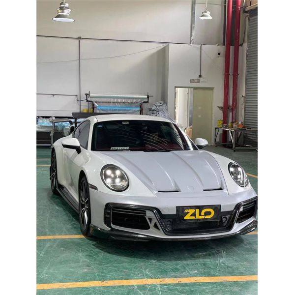 Auto Parts for Porsche 911 992 Body Kit 911 992 Turbo Upgraded Techart Style Front and Rear Bumper Cover Body Kit