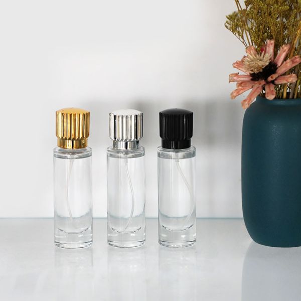 Quality Glass 30ml Perfume Spray Empty Bottle Refillable Rectangle Clear wholesale
