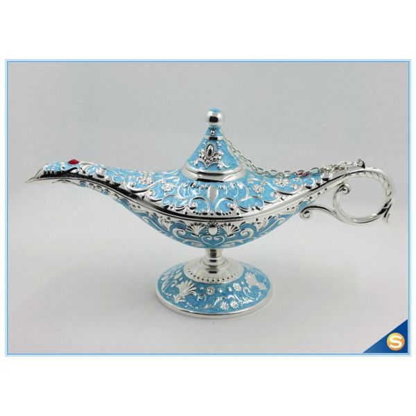 Quality Middle East style metal aladdin lamp trinket box jewelry box for gift wholesale