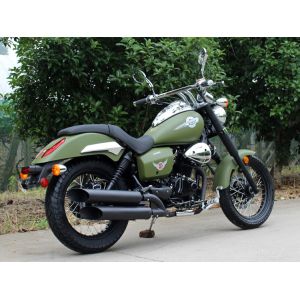 Army Green 250cc Bobber Chopper 90 Km / H Low Oil Consumption With 5 Manual