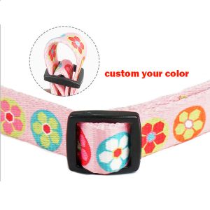 Custom Leather Dog Collars And Leashes Set Striped Harness Collar Leash Set