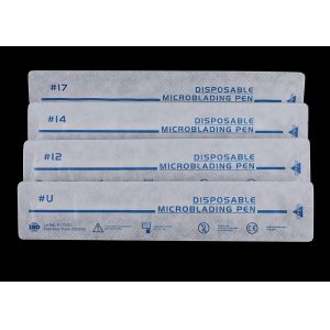 Golden Luxury Disposable Manual Pen For Microstroking Eyebrows Blister Packing