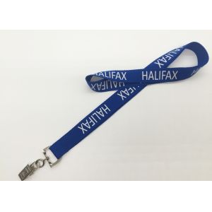 Stylish blue color customized silk-screened lanyards with high quality