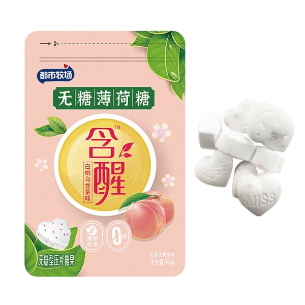 Quality White Peach Oolong Tea Sugar Free Mint Candy Factory wholesale