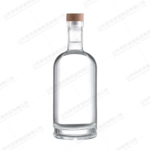 Rubber Stopper Sealing Type Glass Vodka Bottle for Big Wine Customization