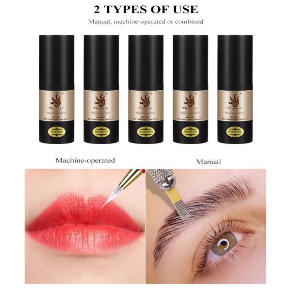 Pure Cosmetic Permanent Makeup Emulsion Pigment Lip Blush Eyebrow Tattoo Ink