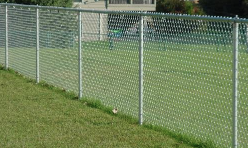 Privacy Vinyl Coated Chain Wire Fencing Panels , 3mm Diameter Galfan Wire Hot Dip Galvanized Fence