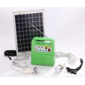 10W portable solar power lighting kits, with radio and MP3 function , mini 10W solar home system