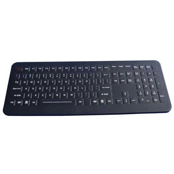 IP65 106 keys black USB customized ruggedized silicone rubber medical keyboard