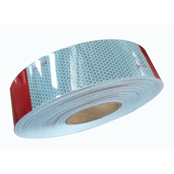 Quality Outside Red Silver Utility Trailer Reflective Tape Placement Hi Vis 2inch * 25m wholesale