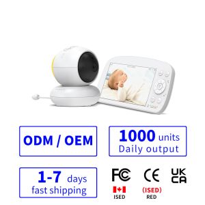 5.5 Inch 1080P Baby Monitor with 360 Pan Tilt Night Vision and Two-Way Audio