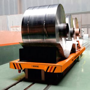 Heavy Load Rail Transfer Trolley With Steel Plate Battery Power Railroad