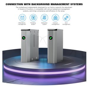HCW Face Recognition Turnstile Security Wing Gate with 304 Stainless Steel IP42