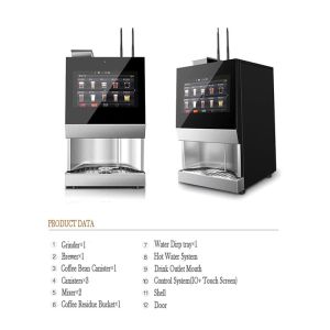 MDB Protocol Cappuccino Espresso Tea Coffee Vending Machine H 700mm